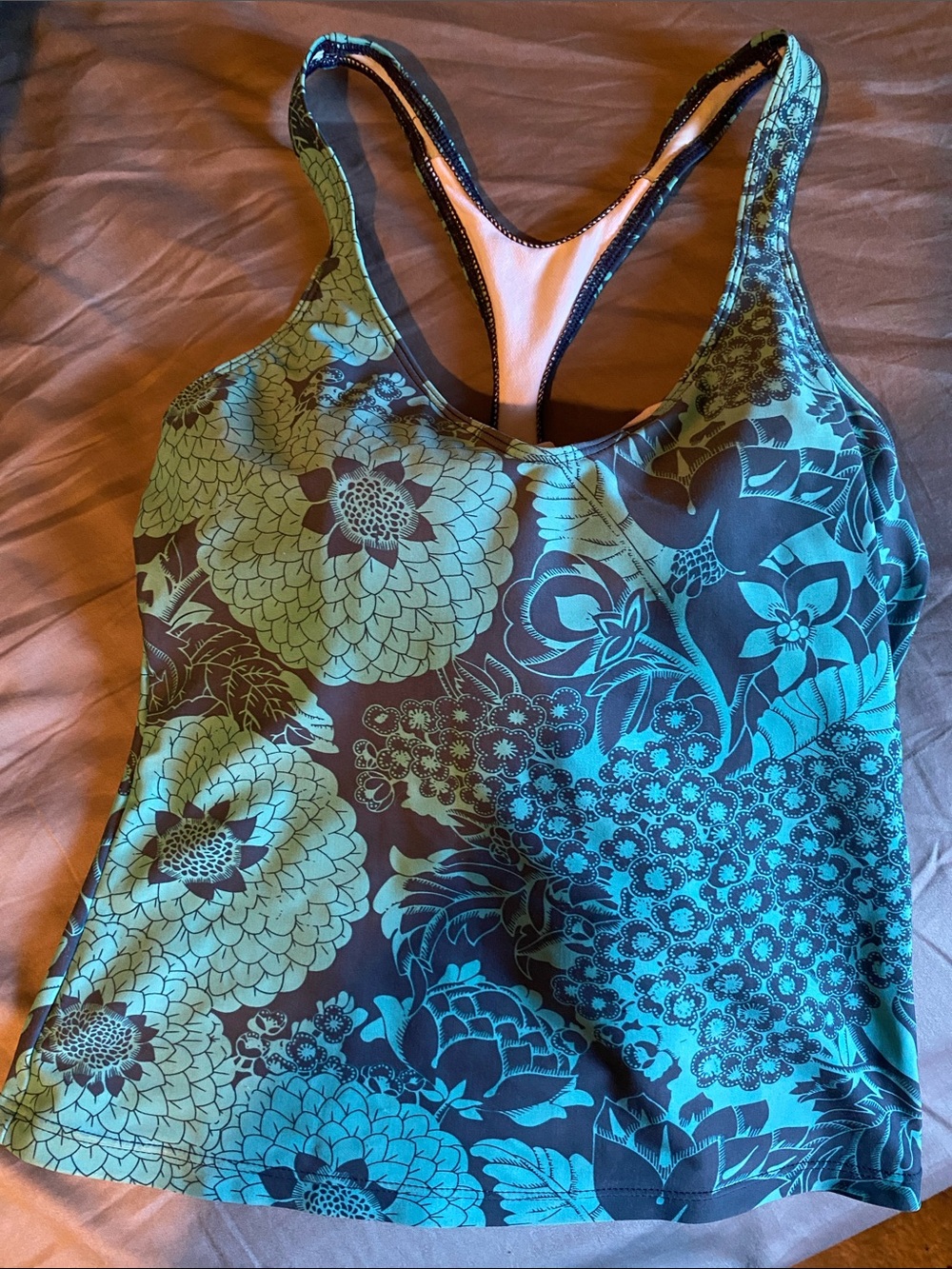 Patagonia Racerback Tankini in Teal and Blue